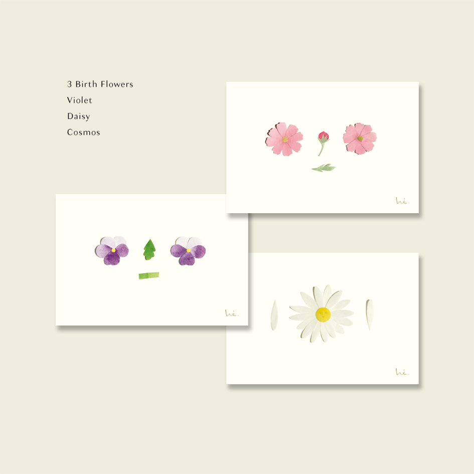 Birth Flower mini cards